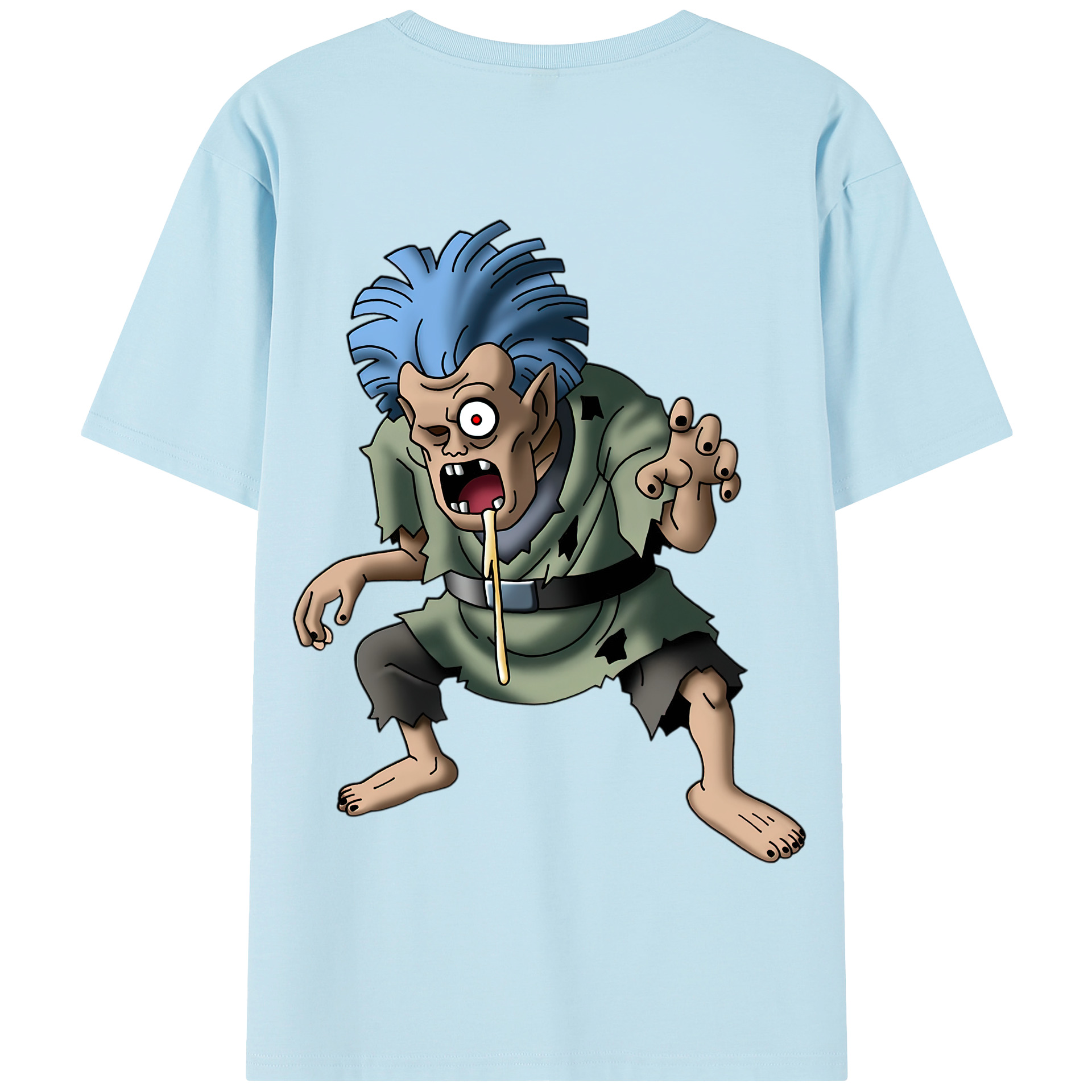 （画像用） ドラゴンクエスト Doragon Kuesuto Dragon Quest 綿100％半袖Tシャツ（背面プリント）